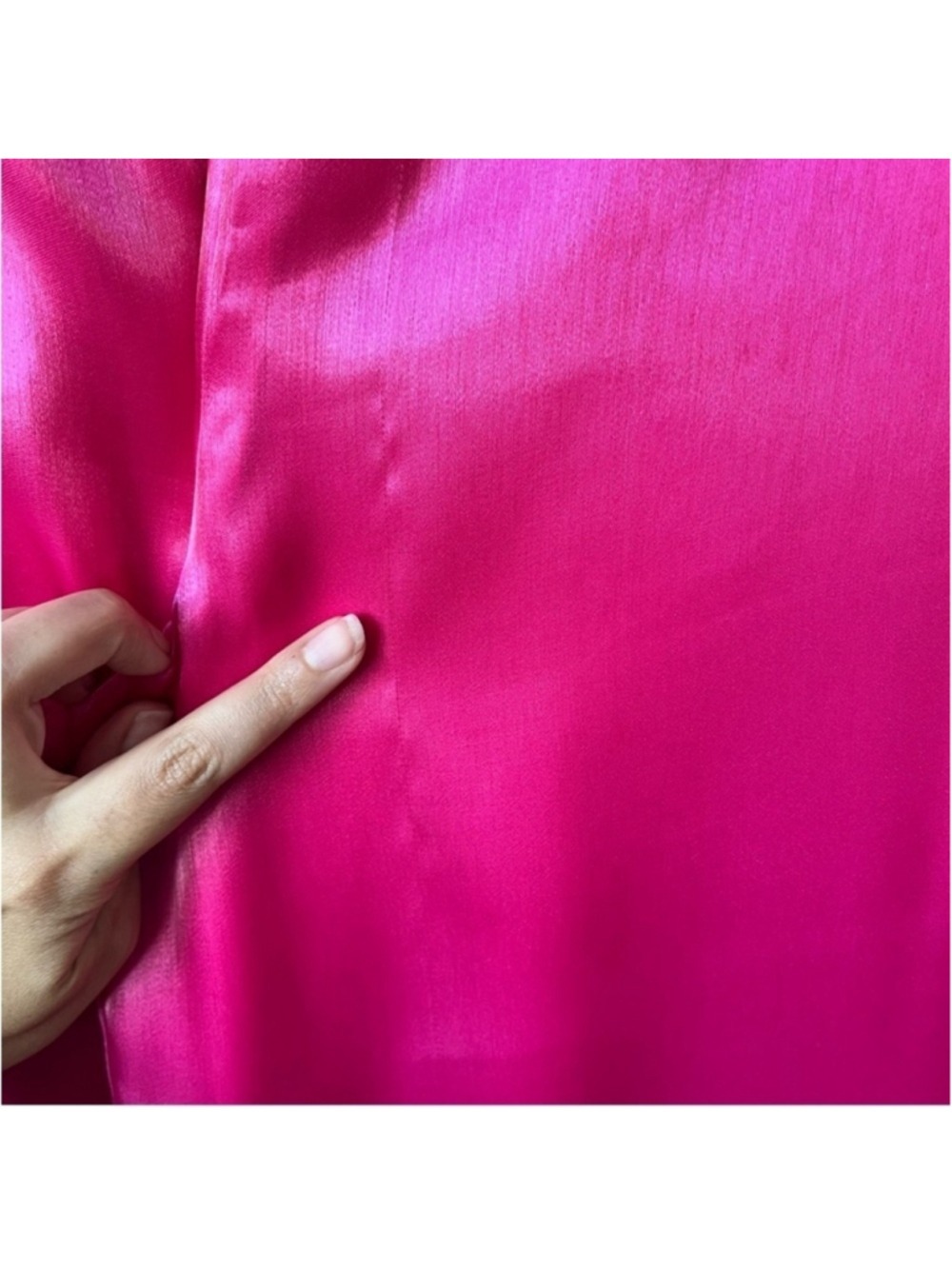 House of Harlow 1960 disco Satin high rise Hot Pink Wide-Leg Pants size small - Picture 12 of 13